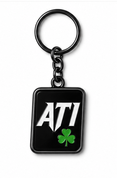 ATI Shamrock Enamel Keychain